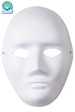 Maschera bianca da dipingere e decorare da donna