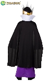 Regina cattiva vestire,Costume da malefica di Halloween per bambine -  Costume da regina del diavolo per ragazze, costumi da strega malvagia con  fascia in corno, mantello per cosplay di Halloween Yidin 