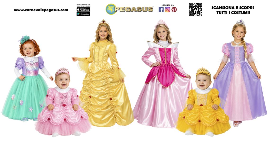 COSTUMI DI CARNEVALE DA PRINCIPESSE DI PEGASUS