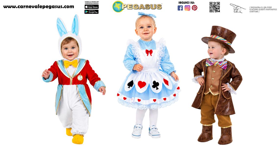 COSTUMI PRIMA INFANZIA FIABESCO DI ALICE DA 7 A 36 MESI