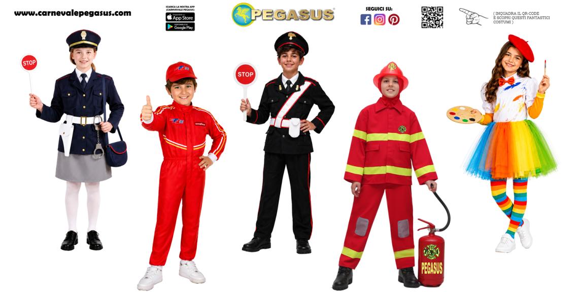 VESTITI DI CARNEVALE BAMBINO SCEGLI IL TUO MESTIERE 