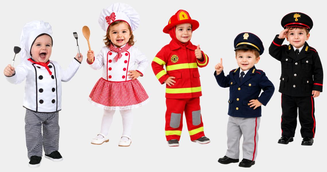 MESTIERI E DIVISE PER BAMBINI DI PRIMA INFANZIA 