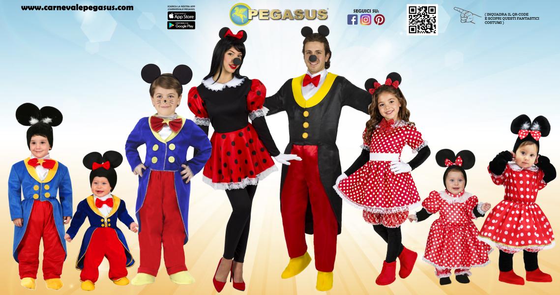 COSTUMI DI CARNEVALE TOPOLETTO E TOPOLETTA DA NEONATO FINO ALL'ADULTO