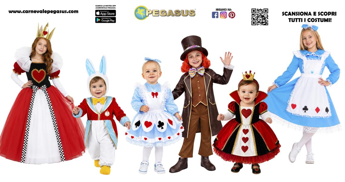 COSTUMI DI CARNEVALE PER LA FAVOLA DI ALICE