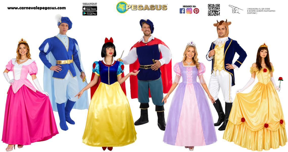 COSTUMI DI PRINCIPESSA E PRINCIPE ADULTO