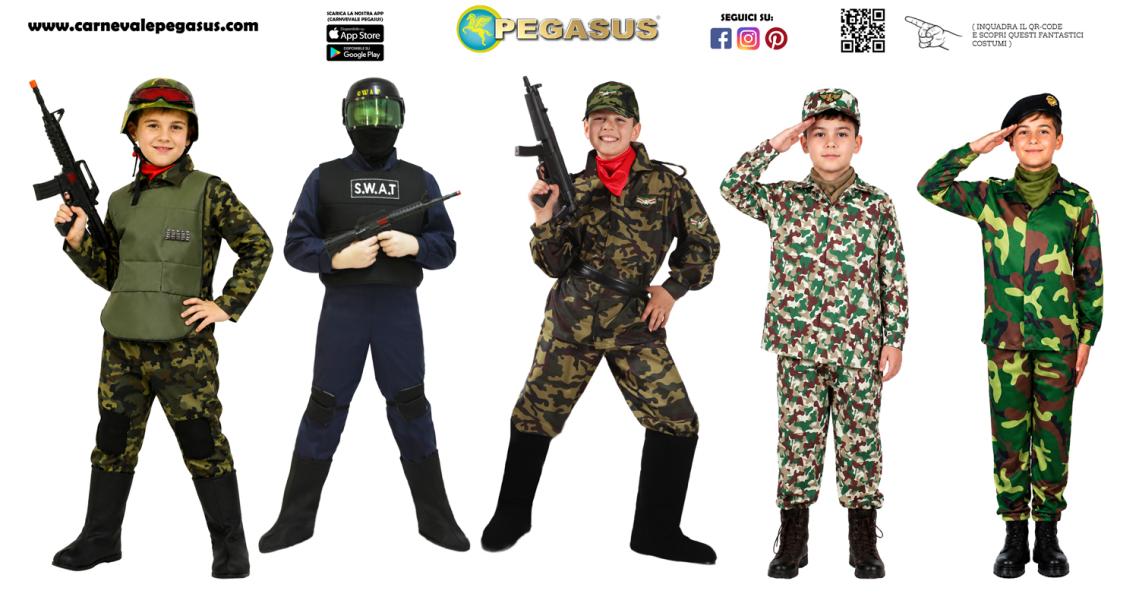 VESTITI DI CARNEVALE BAMBINI DA MILITARI 