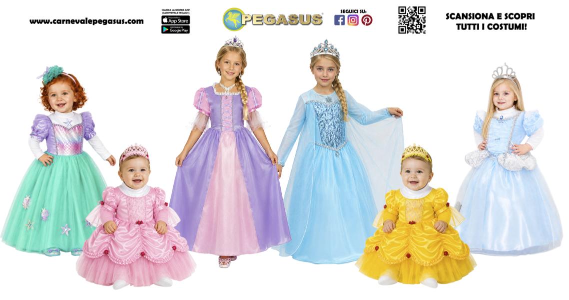 COSTUMI DI CARNEVALE DA PRINCIPESSE DI PEGASUS
